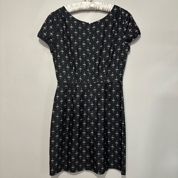 J. Crew Black Silk Mini Dress Short Sleeve Round Neck Size 6 - Picture 8 of 10